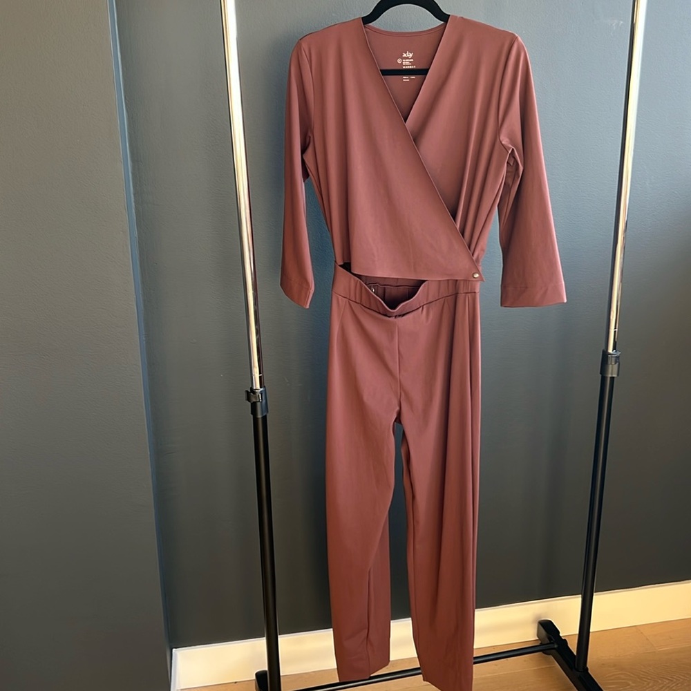 ADAY Destination Jumpsuit in Merlot size Medium